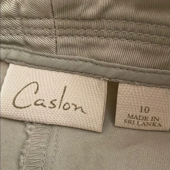 Caslon Khaki Straight Leg Trousers - Picture 3 of 5